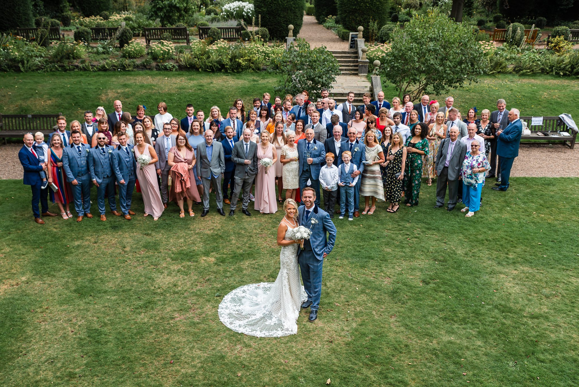 Cinematic wedding portrait at Oakwell Hall Birstall