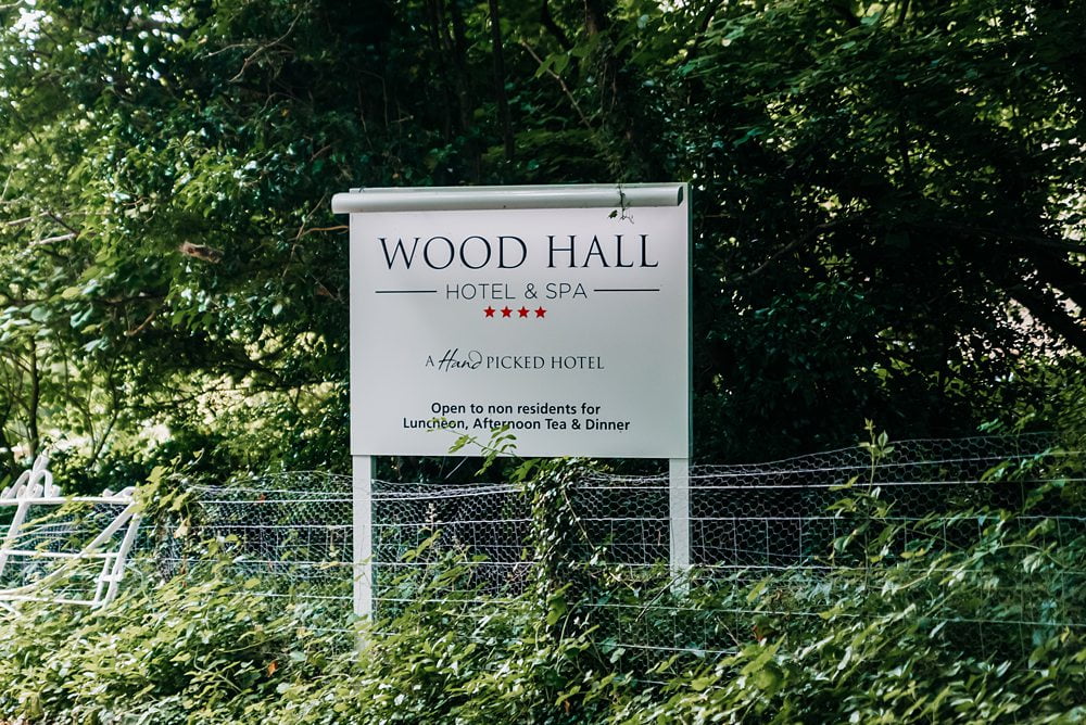 wood hall sign