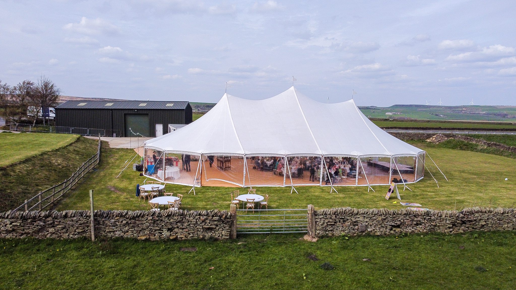 done picture of the reception marquees