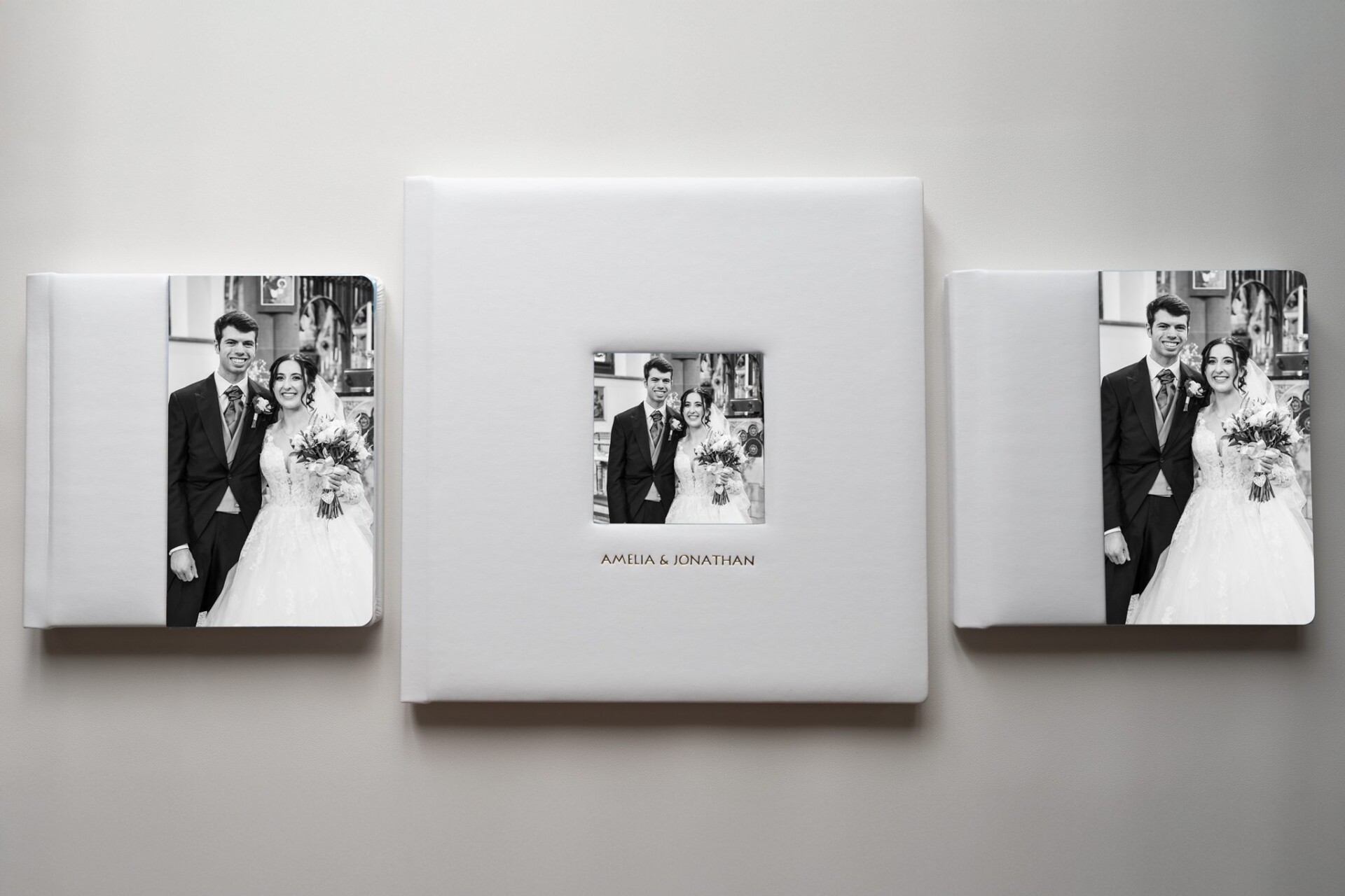 Miniature parent replica wedding albums